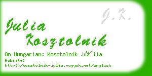 julia kosztolnik business card